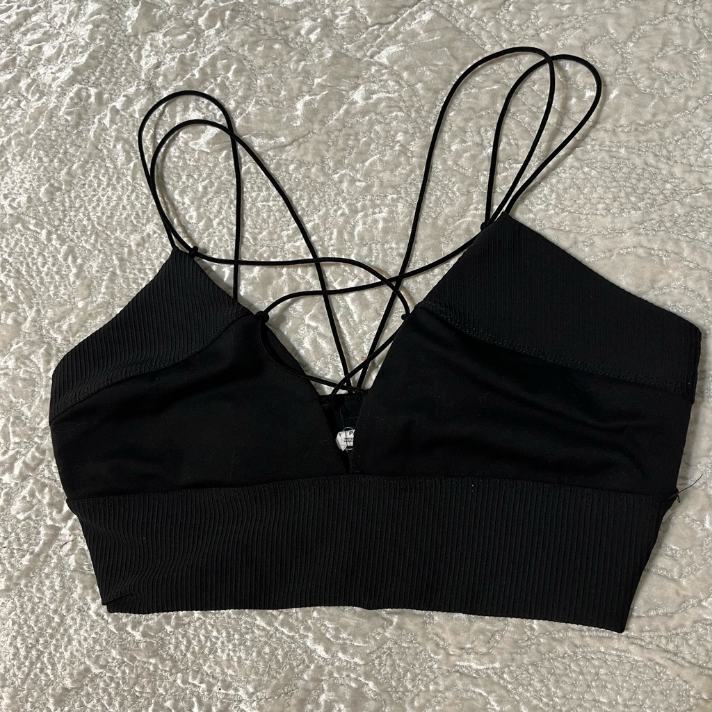 Garage Black Strappy Bralette/Crop Top. P/S